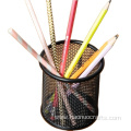 Creative fashionable tabletop iron mesh Metal pen container